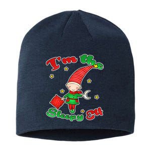 Christmas I'm The Sleepy Elf Sustainable Beanie