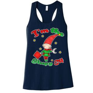 Christmas I'm The Sleepy Elf Women's Racerback Tank