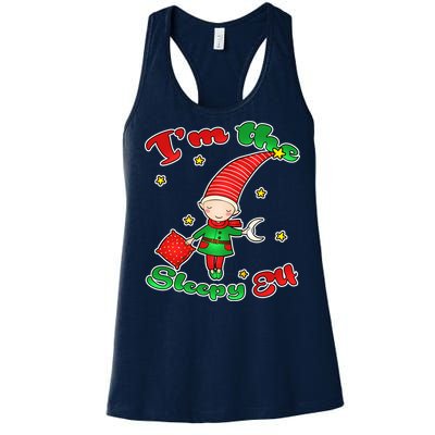 Christmas I'm The Sleepy Elf Women's Racerback Tank