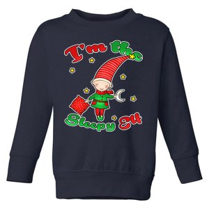 Christmas I'm The Sleepy Elf Toddler Sweatshirt