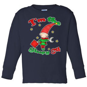 Christmas I'm The Sleepy Elf Toddler Long Sleeve Shirt