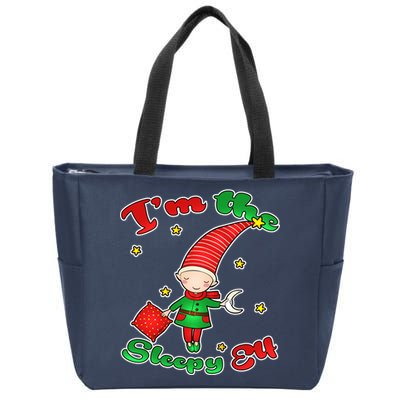 Christmas I'm The Sleepy Elf Zip Tote Bag