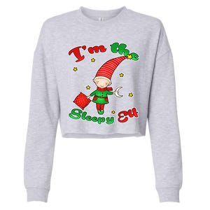 Christmas I'm The Sleepy Elf Cropped Pullover Crew