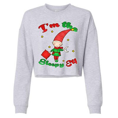 Christmas I'm The Sleepy Elf Cropped Pullover Crew