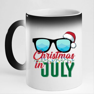 Christmas In July 11oz Black Color Changing Mug