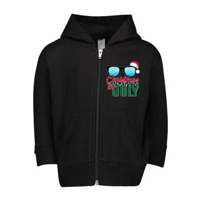 Christmas In July Toddler Zip Fleece Hoodie