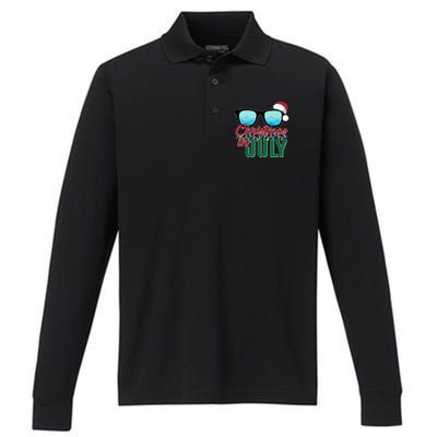 Christmas In July Performance Long Sleeve Polo