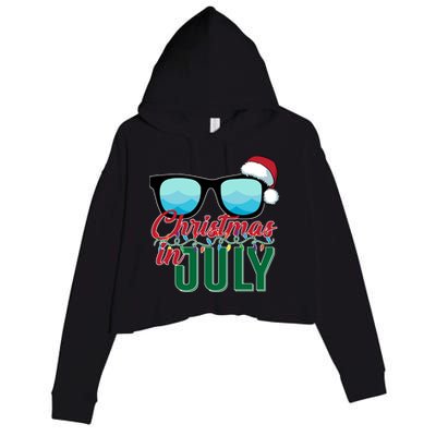 Christmas In July Crop Fleece Hoodie