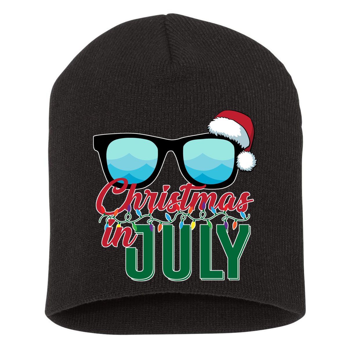 Christmas In July Short Acrylic Beanie