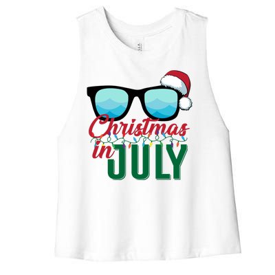 Christmas In July Women's Racerback Cropped Tank