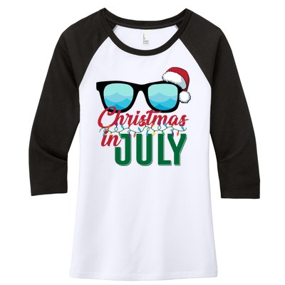 Christmas In July Women's Tri-Blend 3/4-Sleeve Raglan Shirt