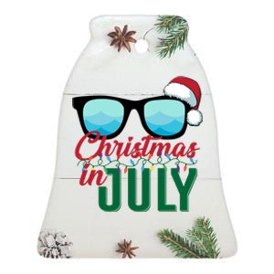 Christmas In July Ceramic Bell Ornament