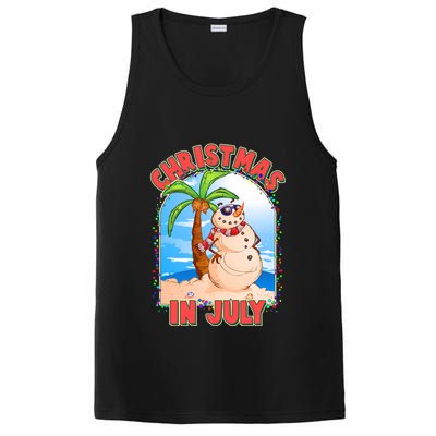 Christmas In July Beach Sand Snowman PosiCharge Competitor Tank