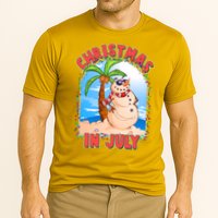 Christmas In July Beach Sand Snowman Cooling Performance Crew T-Shirt