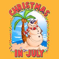 Christmas In July Beach Sand Snowman Cooling Performance Crew T-Shirt