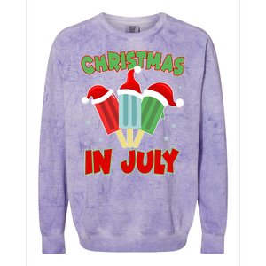 Christmas In July Festive Popsicles Colorblast Crewneck Sweatshirt