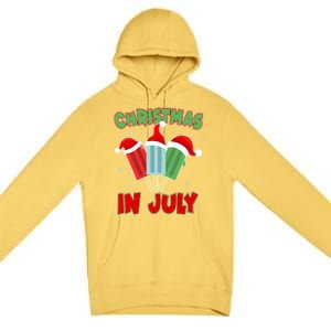 Christmas In July Festive Popsicles Premium Pullover Hoodie