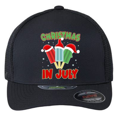 Christmas In July Festive Popsicles Flexfit Unipanel Trucker Cap