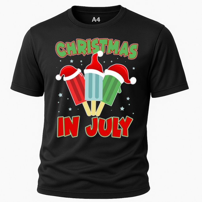 Christmas In July Festive Popsicles Cooling Performance Crew T-Shirt