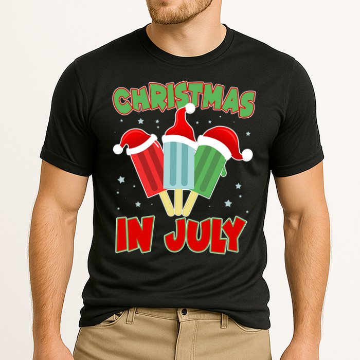 Christmas In July Festive Popsicles Cooling Performance Crew T-Shirt