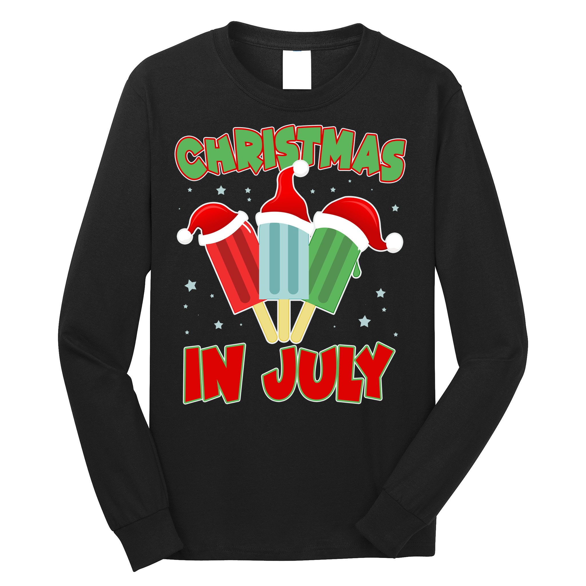 Christmas In July Festive Popsicles Long Sleeve Shirt