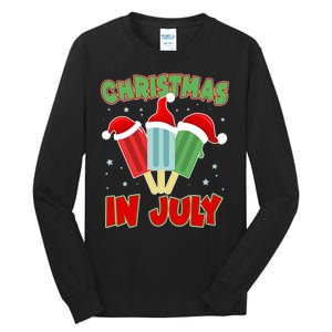 Christmas In July Festive Popsicles Tall Long Sleeve T-Shirt