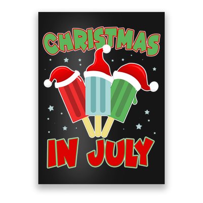 Christmas In July Festive Popsicles Poster