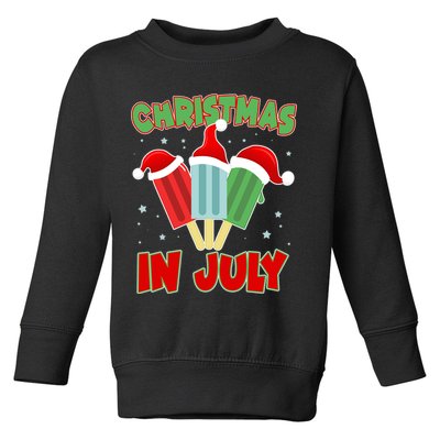 Christmas In July Festive Popsicles Toddler Sweatshirt