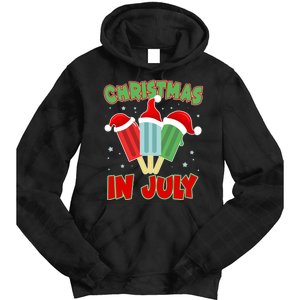 Christmas In July Festive Popsicles Tie Dye Hoodie