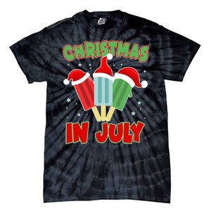 Christmas In July Festive Popsicles Tie-Dye T-Shirt