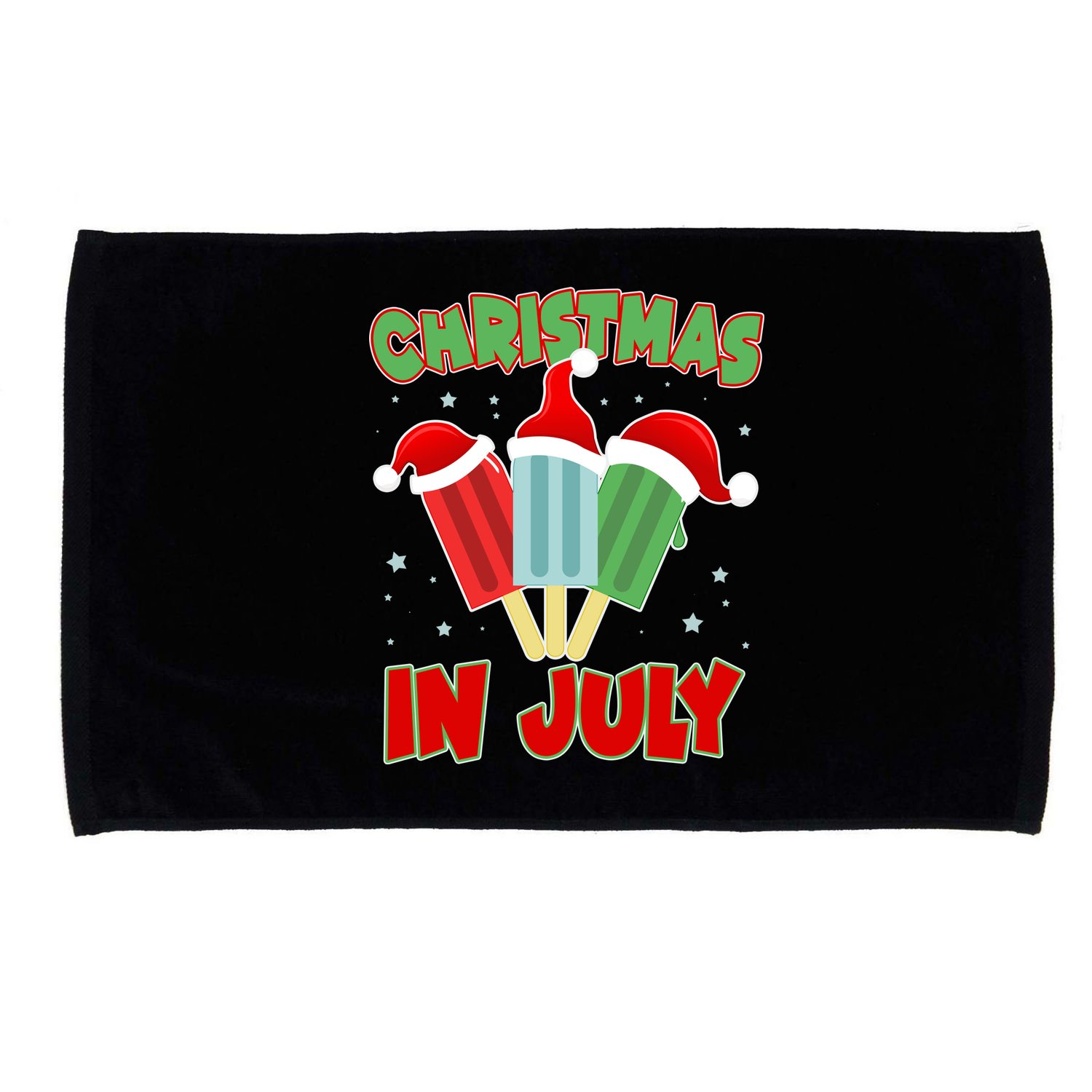 Christmas In July Festive Popsicles Microfiber Hand Towel