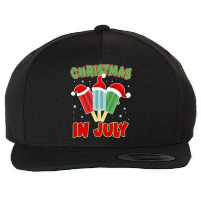 Christmas In July Festive Popsicles Wool Snapback Cap