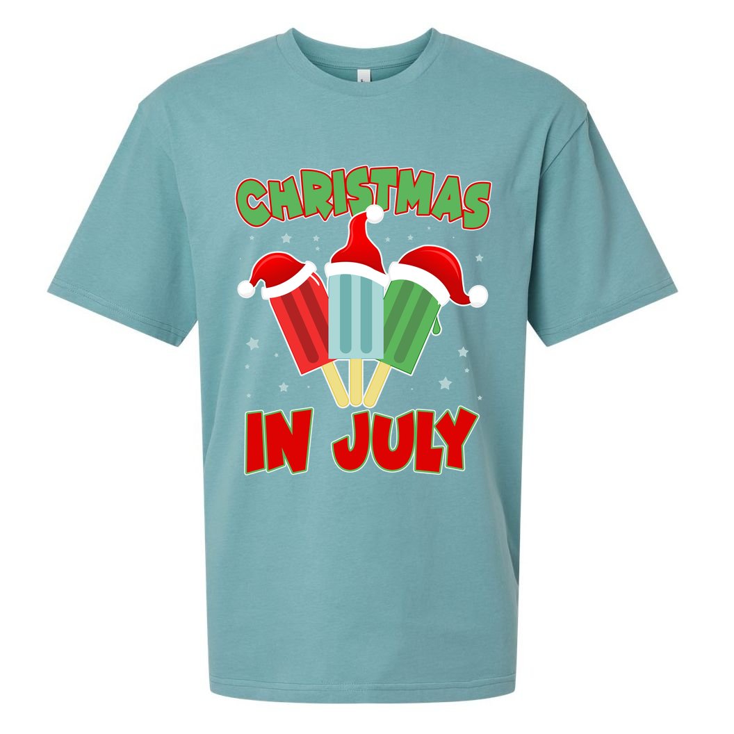 Christmas In July Festive Popsicles Sueded Cloud Jersey T-Shirt