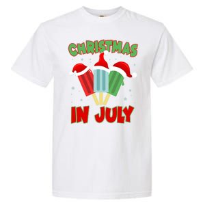 Christmas In July Festive Popsicles Garment-Dyed Heavyweight T-Shirt