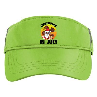 Christmas In July Retro Santa Sunset Adult Drive Performance Visor