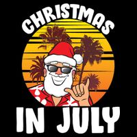 Christmas In July Retro Santa Sunset City Backpack