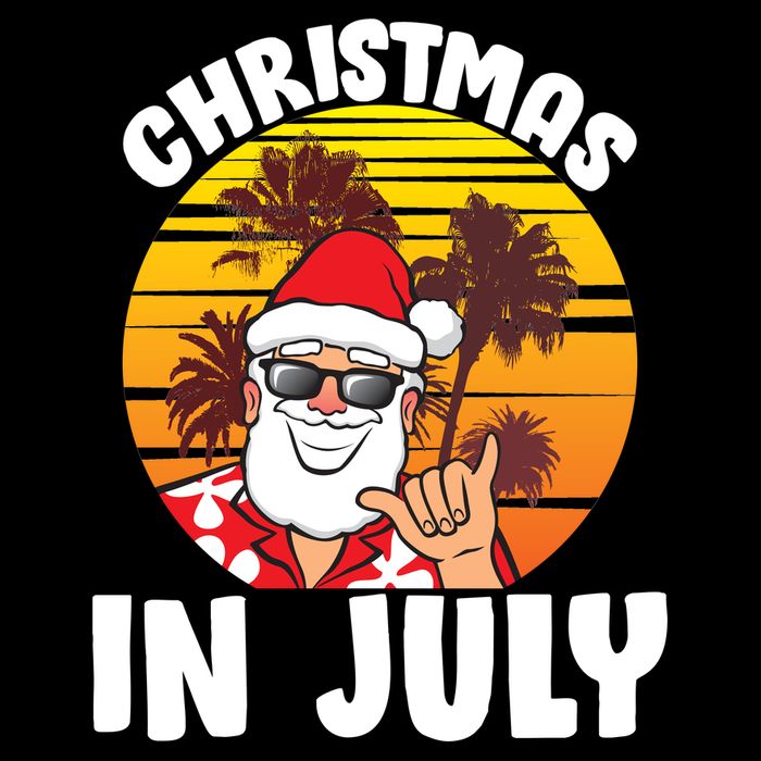 Christmas In July Retro Santa Sunset City Backpack