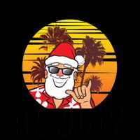 Christmas In July Retro Santa Sunset Mug
