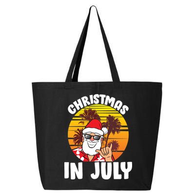 Christmas In July Retro Santa Sunset 25L Jumbo Tote