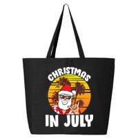 Christmas In July Retro Santa Sunset 25L Jumbo Tote