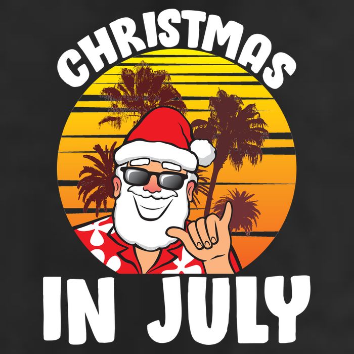 Christmas In July Retro Santa Sunset 25L Jumbo Tote