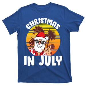 Christmas In July Retro Santa Sunset T-Shirt