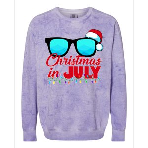 Christmas in July Santa Shades Colorblast Crewneck Sweatshirt