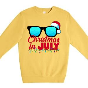 Christmas in July Santa Shades Premium Crewneck Sweatshirt