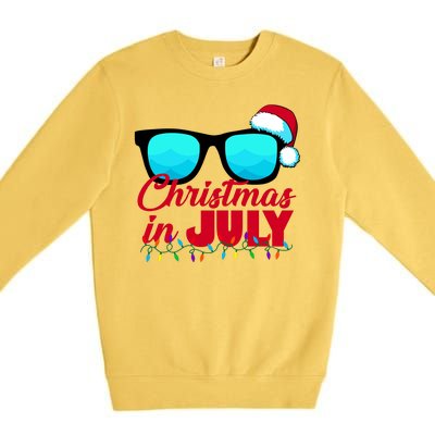 Christmas in July Santa Shades Premium Crewneck Sweatshirt