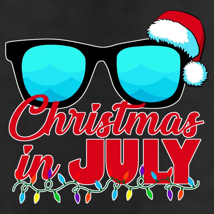 Christmas in July Santa Shades 7 Panel Mesh Trucker Snapback Hat