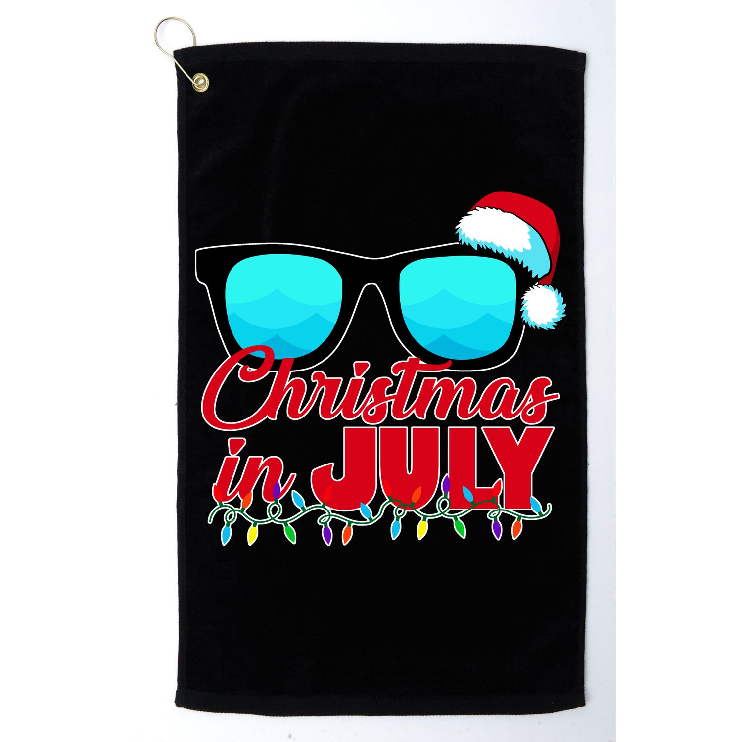 Christmas in July Santa Shades Golf Towel