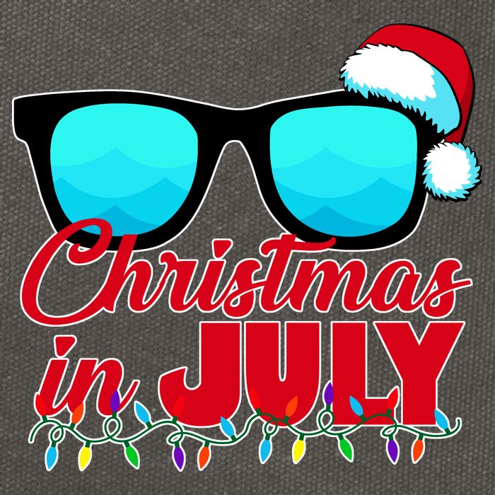 Christmas in July Santa Shades Cotton Canvas Backpack