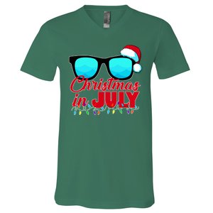 Christmas in July Santa Shades V-Neck T-Shirt