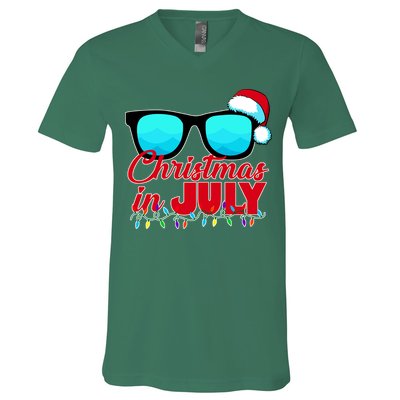 Christmas in July Santa Shades V-Neck T-Shirt
